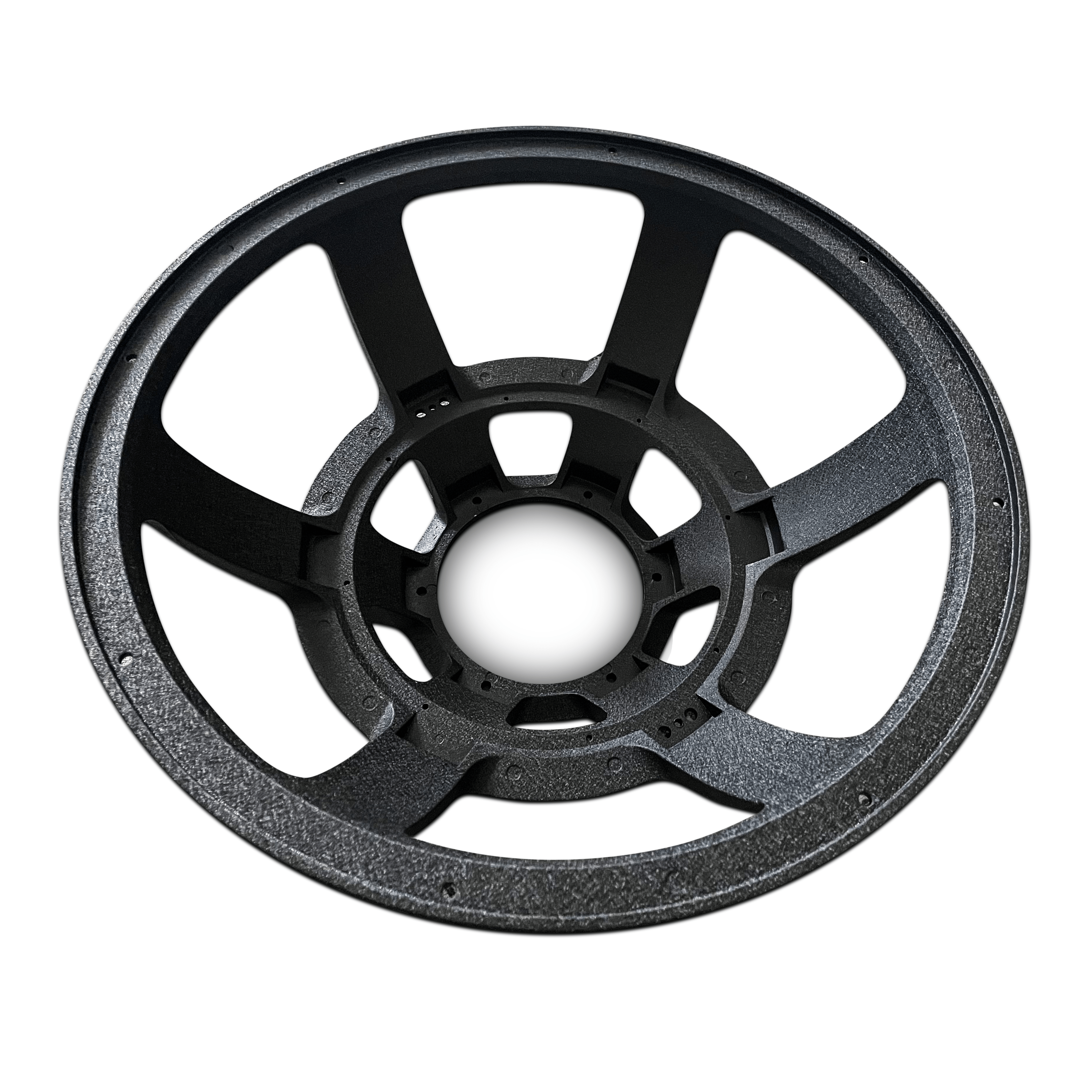 18″ Wide Mouth Ti Subwoofer Frame - Basket - Wrinkle Black | Adire